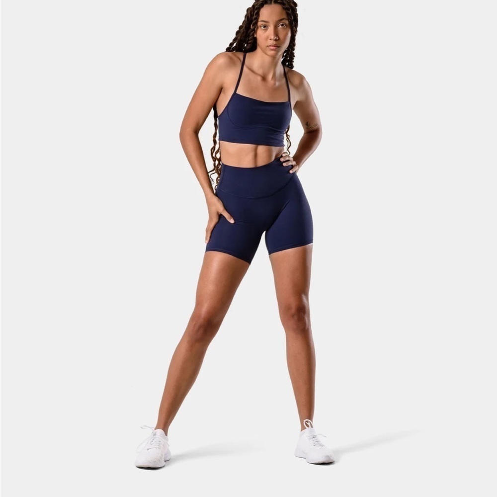 Kamo Fitness Isla Sports Bra - Dark Iris Large Strappy Back Navy Blue Activewear — image 3 of 8